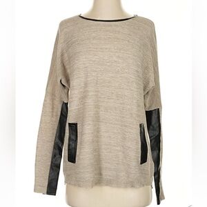 A. Byer Tan Sweater with Black Trim 💛